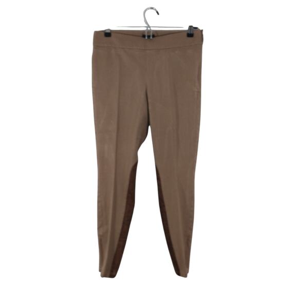 WHITE HOUSE BLACK MARKET! "THE LEGGING" TAN STRETCH "SUEDE" INSET PANTS! SZ 6 - Picture 2 of 12